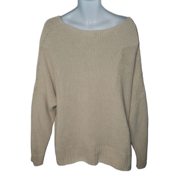 Lucky Brand Chunky Knit Loose V Neck Sweater - Women's - Picture 6 of 8